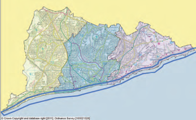 Figure 9: map showing the seafront