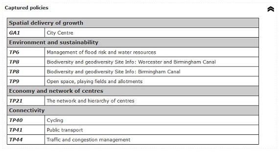 print captured policies eg