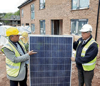 New housing with solar panels