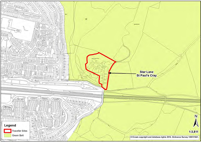22 pitch Gypsy and Traveller council site with planning permission.