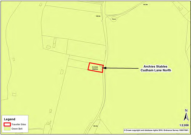 22 pitch Gypsy and Traveller council site with planning permission.
