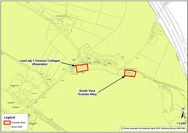 22 pitch Gypsy and Traveller council site with planning permission.
