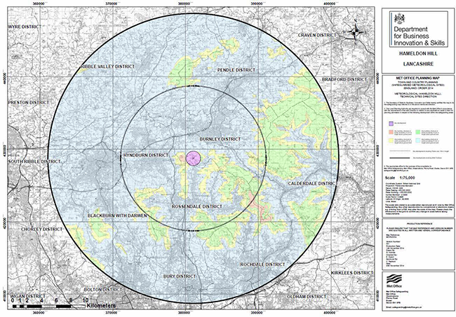 Figure 3: Hameldon Hill Safeguarded Consultation Zone