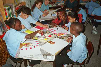 Figure 5.8 Primary school art class