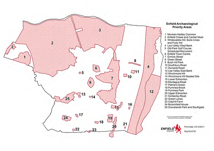 Map 15.1 Archaeological Priority Areas