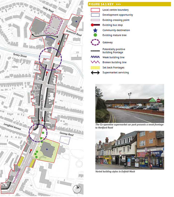 Figure 14.1: Enfield Wash Local Centre- Key Issues