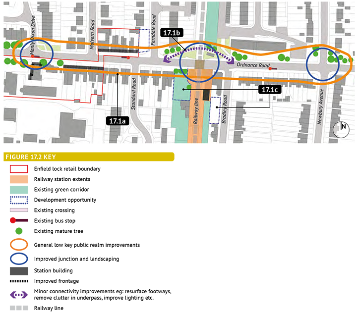 Figure 17.2: Enfield Lock Station Area- Policy Principles: Short Term