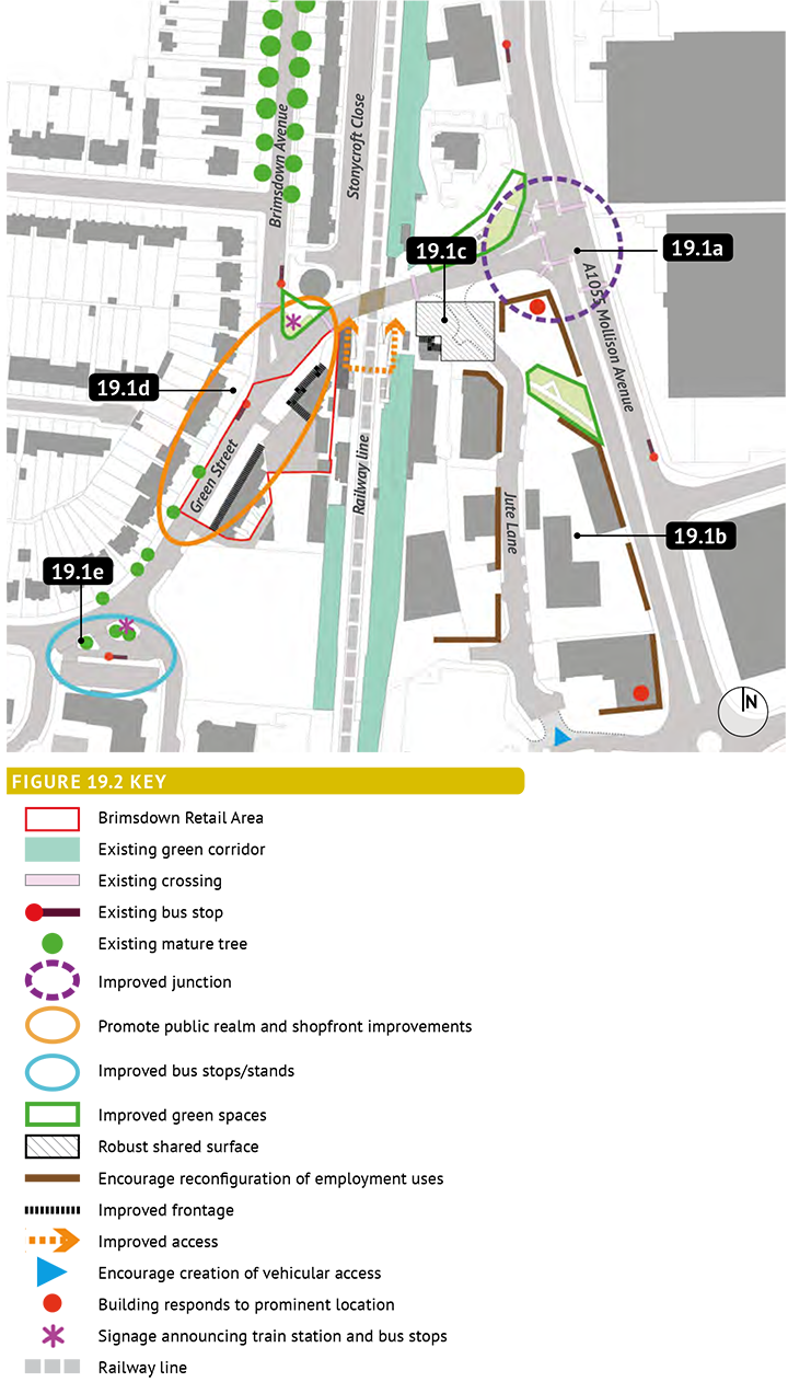 Figure 19.2: Brimsdown Station Area- Policy Principles: Short Term