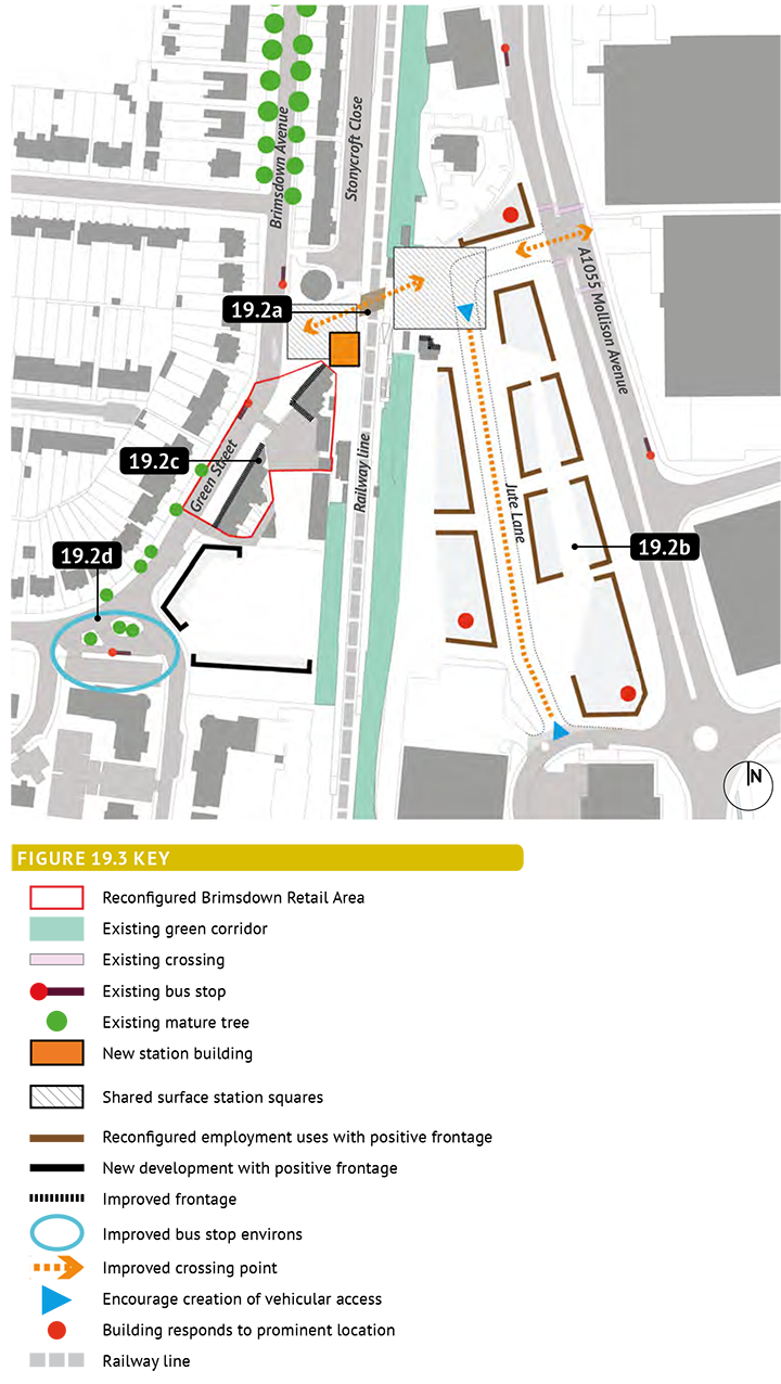 Figure 19.3: Brimsdown Station Area- Policy Principles: Long Term
