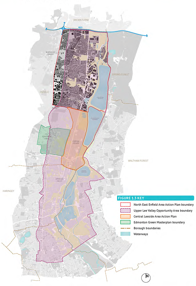 Nee Within The Upper Lee Valley Context And North East Enfield Within Its Immediate Context