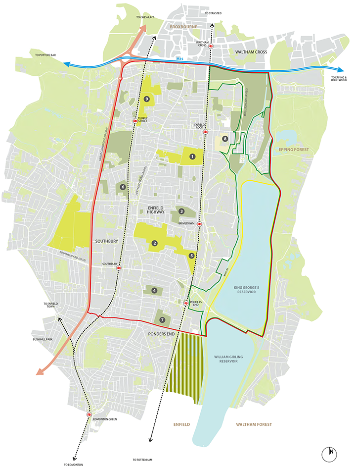 Figure 2.5: North East Enfield Green Infrastructure