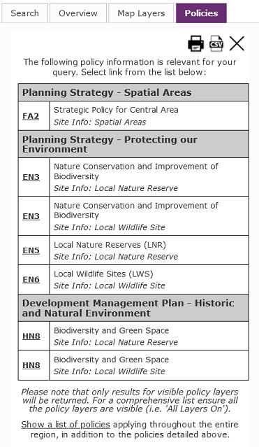 policy links eg