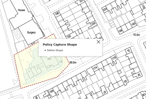 delete capture shape eg