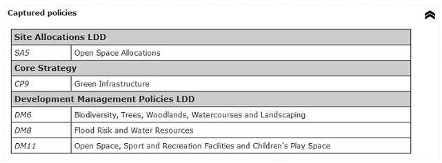 print captured policies eg