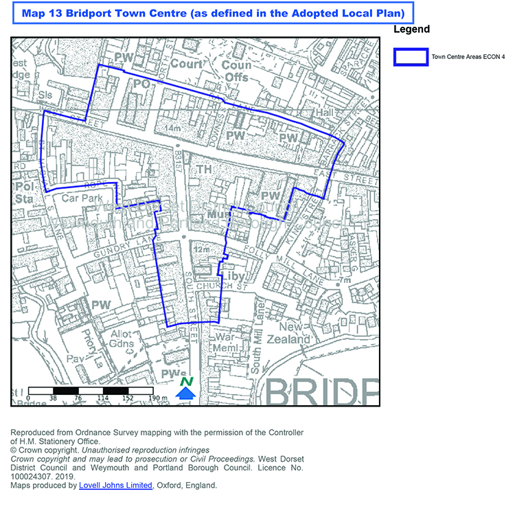 Map 13 Bridport Town Centre 